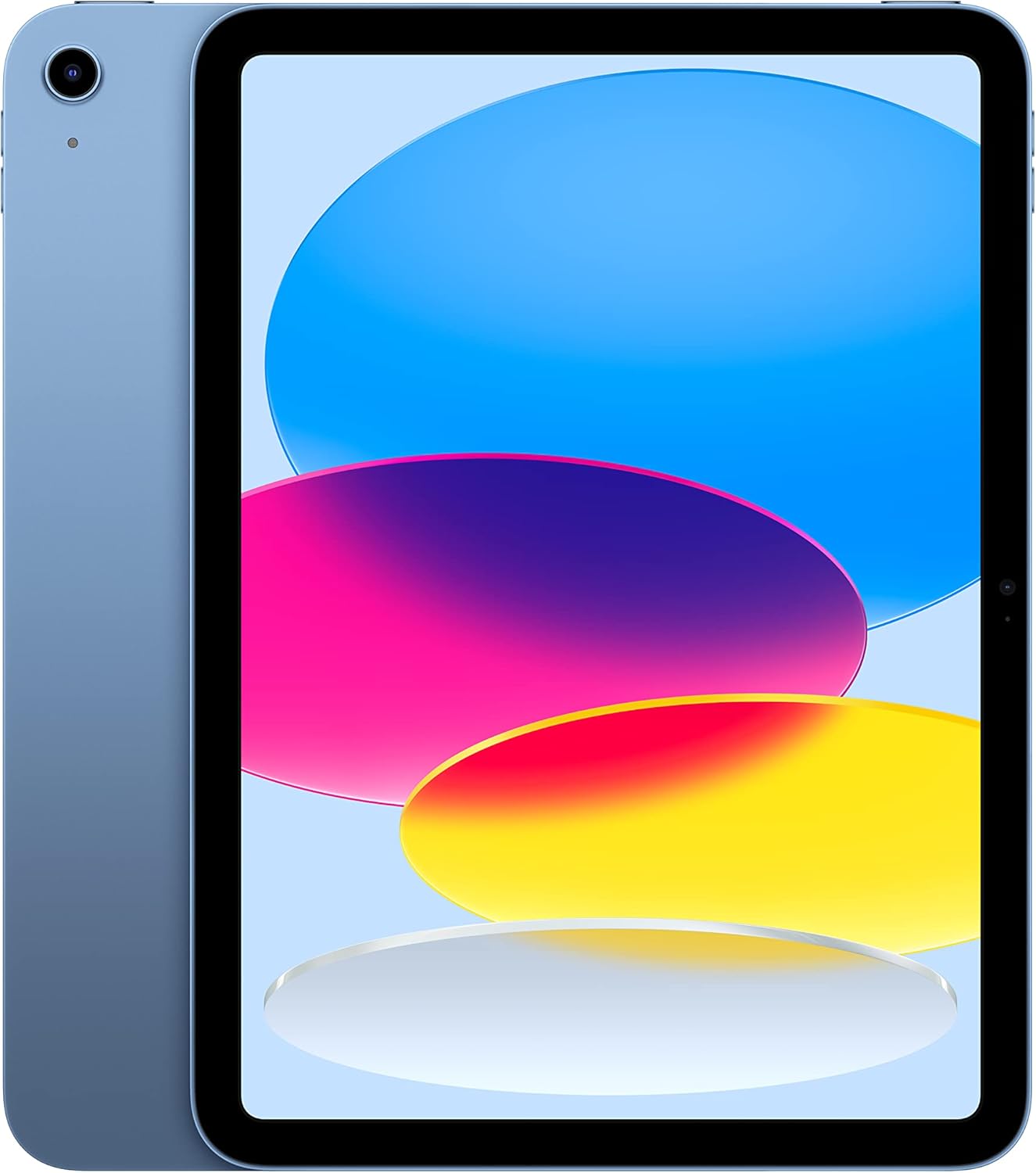 Apple iPad (10e génération) : avec puce A14 Bionic, écran Retina liquide de 11,9 pouces, 64 Go, Wi-Fi 6, appareil photo avant/arrière 12 MP, Touch ID, autonomie de la batterie toute la journée - Bleu